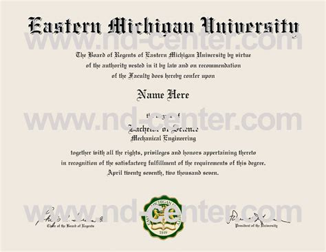 eastern michigan university bachelors degrees